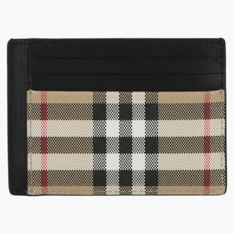 Burberry Check Print Card Holder Beige