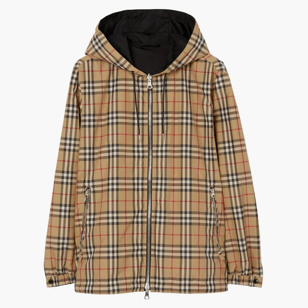 Burberry Check Reversible Hooded Jacket Archive Beige