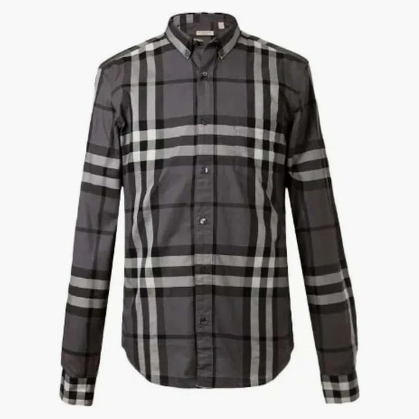 Burberry check skjorta grå