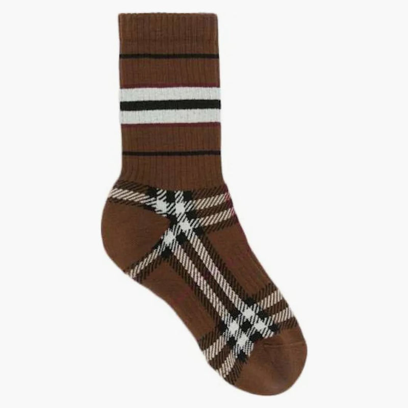 Burberry Check ponožky hnědé