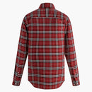 Burberry Check Stretch Cotton Poplin camisa roja
