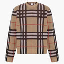 Burberry Check Technical Crewneck Sweater Archive Beige