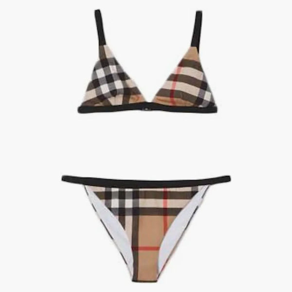 Burberry Check Triangle Bikiny Archive Beige