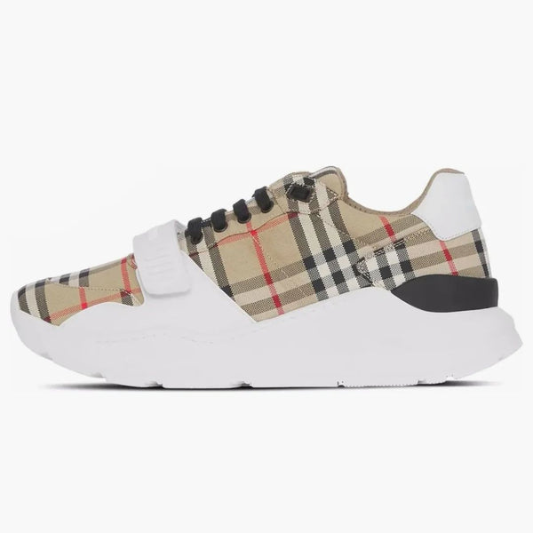 Burberry Check And Leather Sneakers Archive Beige (women's)