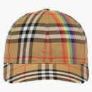 Burberry Checked Baseball Cap Antique Yellow Rainbow