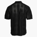 Burberry Checked Oversize Polo Shirt Black