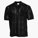 Burberry Checked Oversize Polo Shirt Black