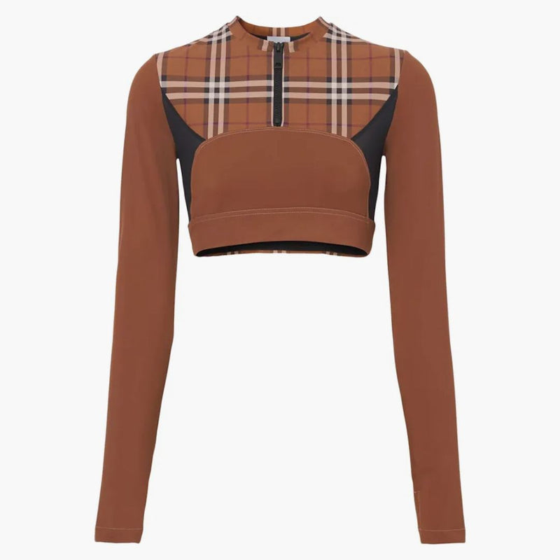 Burberry kontrollerad stretch-jersey beskuren toppbrun