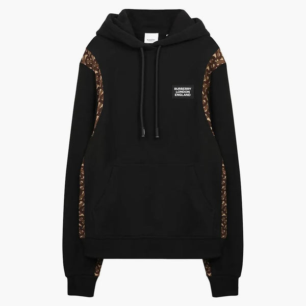 Burberry checker bomullsweatshirt svart