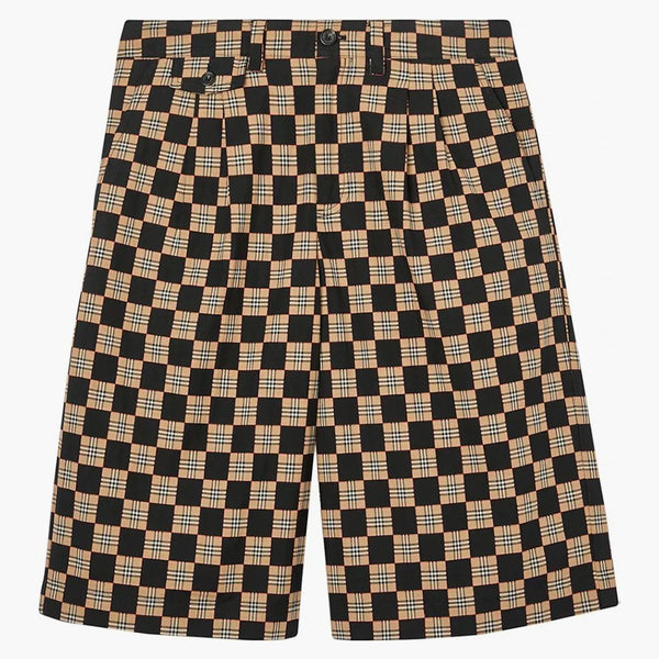 Burberry Chquer Jacquard Tailored shorts archive beige/Brown