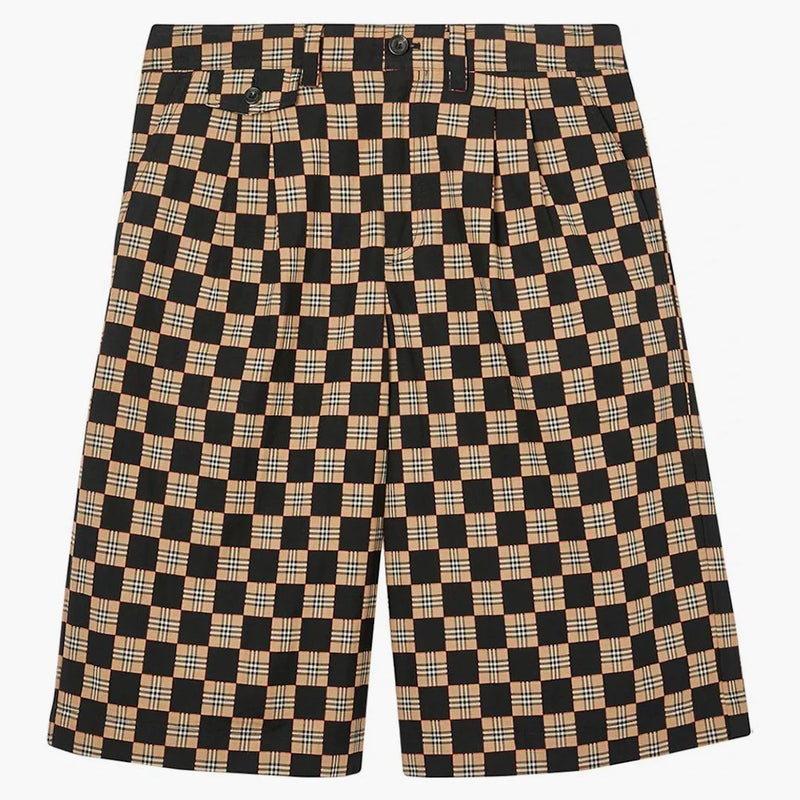 Burberry Chequer Jacquard Tailored Shorts Archive Beige/brown