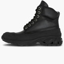 Burberry Chunky Lace Up Leather Boots Black