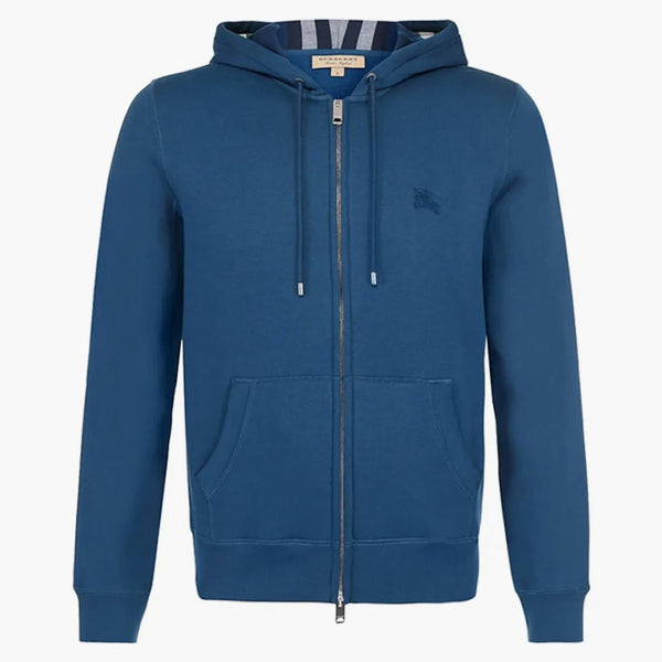 Burberry Clarendon Zkontrolujte kapuci zip Up Hoodie Blue