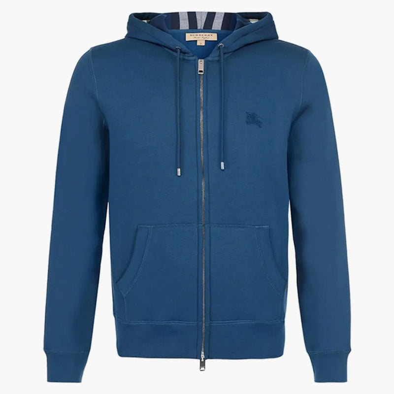 Burberry Clarendon Zkontrolujte kapuci zip Up Hoodie Blue