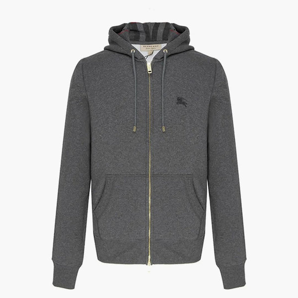 Burberry Clarendon Zkontrolujte kapuci zip up mikina šedá