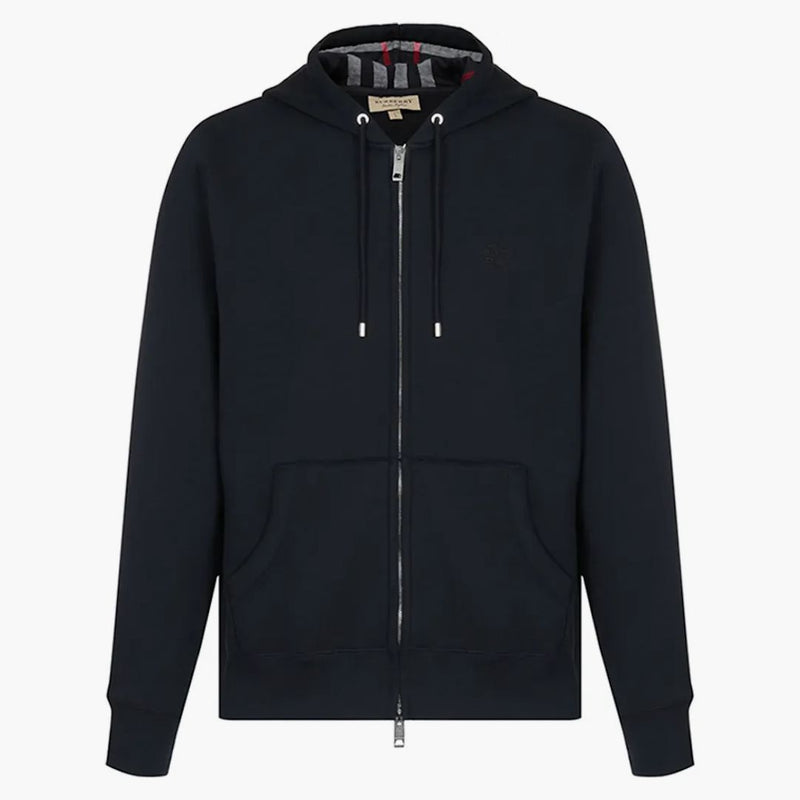Burberry Clarendon Zkontrolujte kapuce zip Up Hoodie Navy