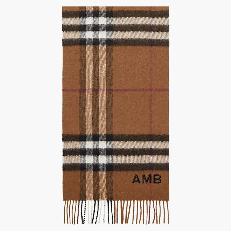 Burberry Classic Check Fringed Scarf Birch Brown/multicolor
