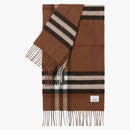 Burberry Classic Check Fringed Scarf Birch Brown/Multicolor