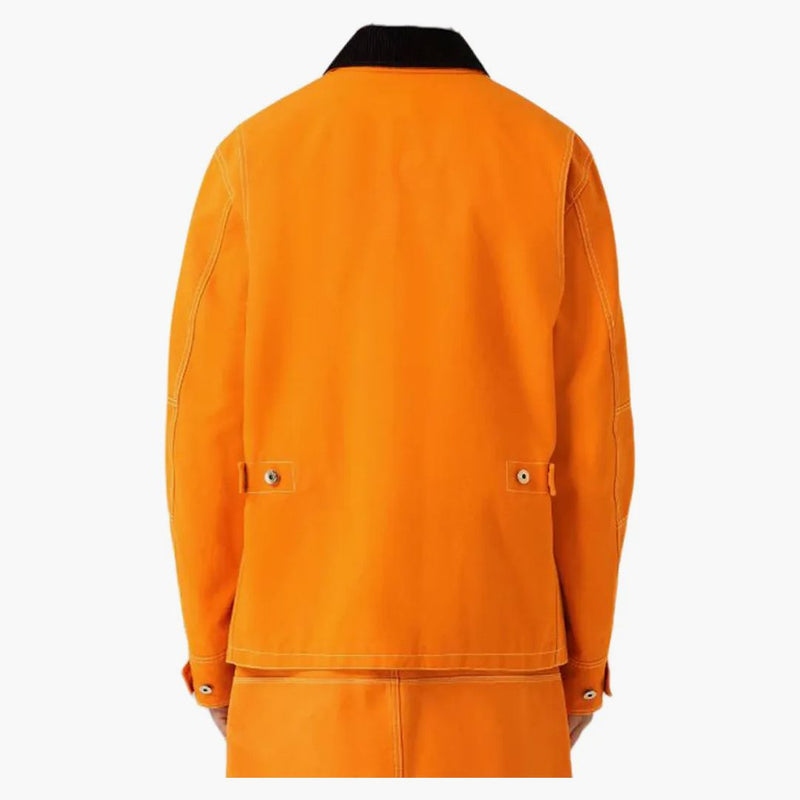 Burberry Collared Utility Jacket Orange Black