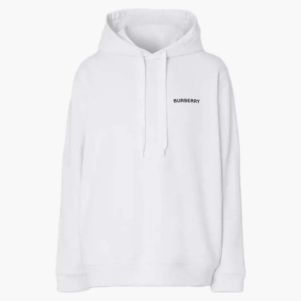 Konstellace burberry tiskněte bavlněnou mikinu bílá