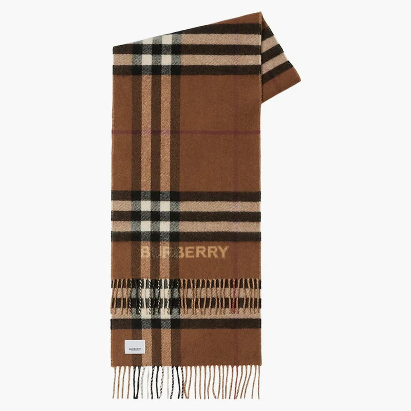 Burberry Contrast cheque de cheque de cachemira Archivo biseño/abedul marrón