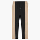 Pantaloni black black beige pantaloni di lana a strisce di contrasti di burberry