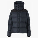 Burberry Convertibledová polstrovaná bunda černá