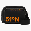 Burberry Coordinates-Print Econyl Crossbody Bag Black/Orange