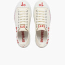 Burberry Coordinates Printed Lace-Up Sneakers White Red