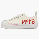 Burberry Coordinates Printed Lace-Up Sneakers White Red
