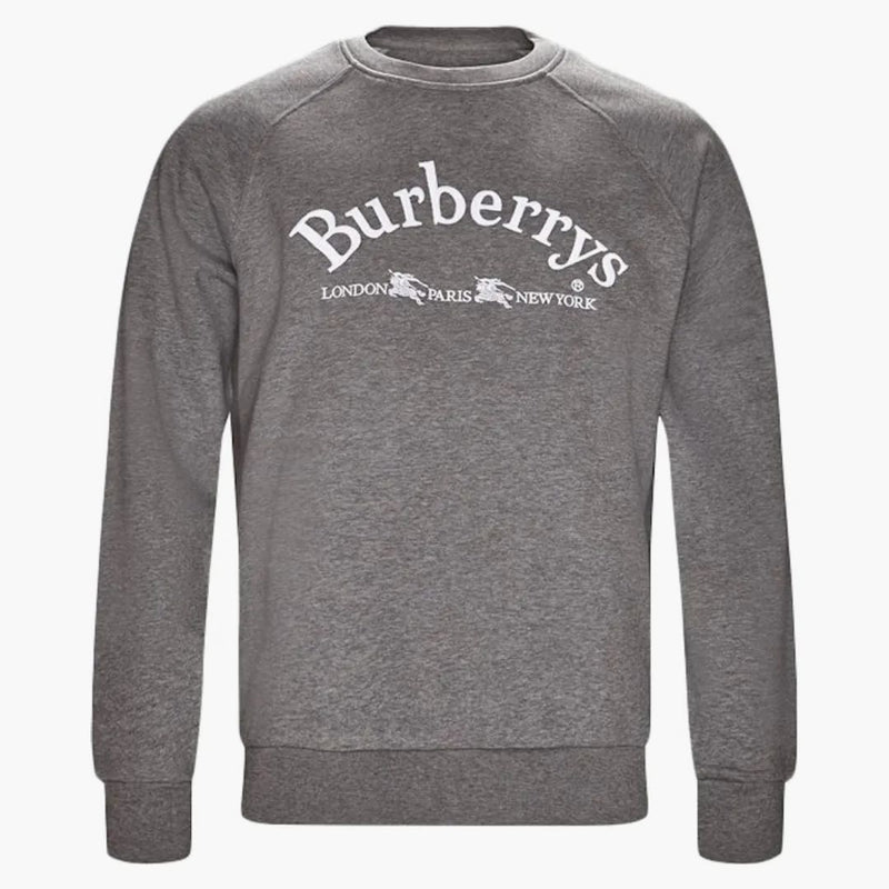 Mikina s bavlněnou mikinou burberry šedá