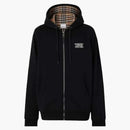 Burberry Cotton Blend Zip Hoodie Black