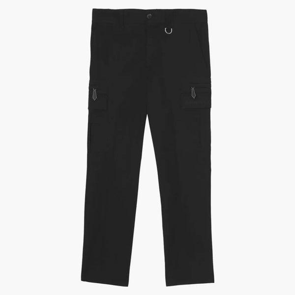 Burberry Cotton Gabardine Cargo Trousers Black