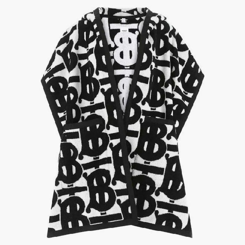 Burberry Cotton Jacquard Cape Cape Black/White