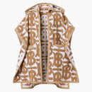 Burberry Cotton Jacquard Hooded Cape Neutral White