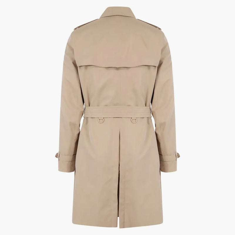 Burberry Cotton Short Trench Coat Beige