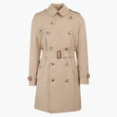 Burberry Cotton Short Trench Coat Beige