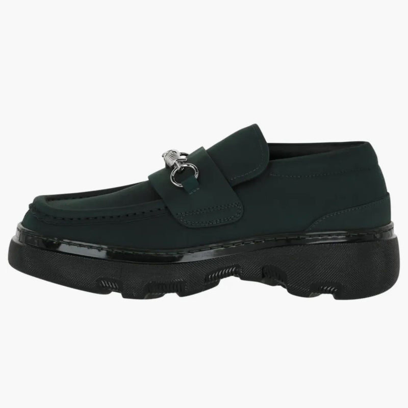 Burberry Creeper Clamp Loafers Green