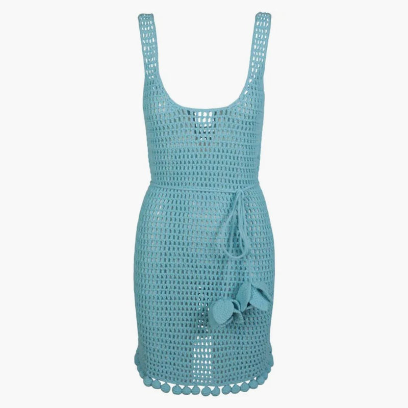 Vestido sin mangas de cinturón de crochet de Burberry