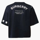 Burberry Cropped Constellation Print T-Shirt Navy