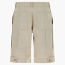 Burberry Cuff Detail Bermuda Shorts Light Beige