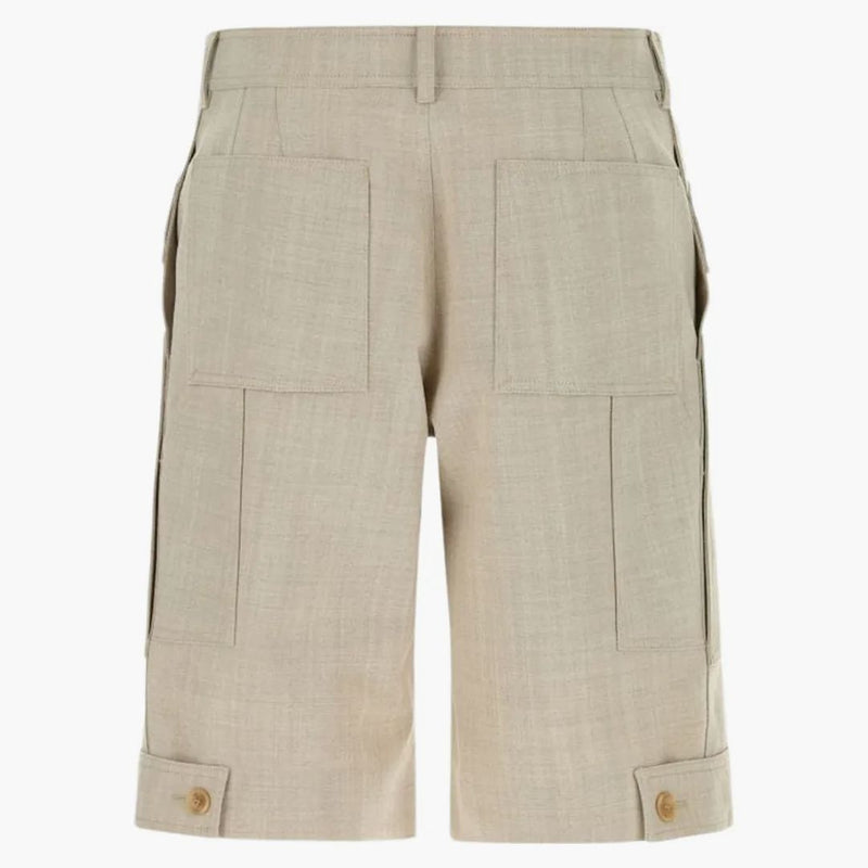 Burberry Cuff Detail Bermuda Shorts Light Beige