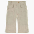 Burberry Cuff Detail Bermuda Shorts Light Beige