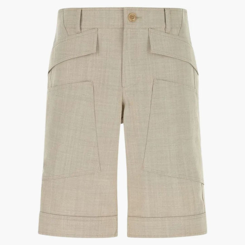 Burberry Cuff Detail Bermuda Shorts Light Beige