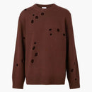 Burberry Cutout Detail Wool Sweater Dark Red