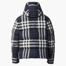 Burberry Detachable Hood Night Check Buffer Jacket White/Dark Charcoal Blue