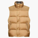 Burberry Detachable Sleeve Check Hooded Buffer Jacket Honey