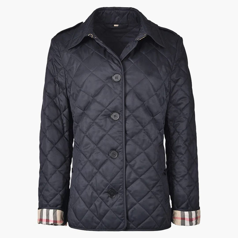 Burberry Diamond Quilted Jacket Navy