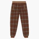 Burberry Dimitri Fleece Check Pants Dark Birch Brown