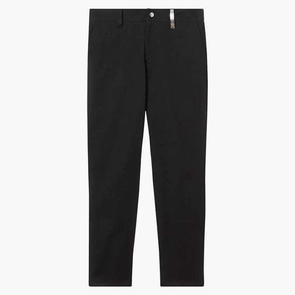 Burberry Dover Logo Plaque Trousers Black